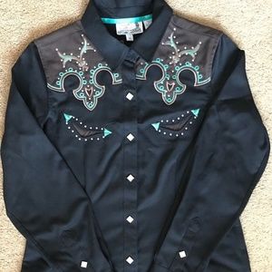 Panhandle Slim Embroidered Pearl Snap Shirt
